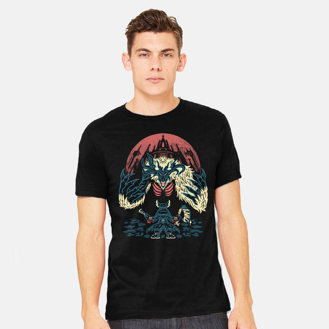 The Hunter And The Beast-Mens-Heavyweight-Tee-Henrique Torres