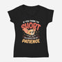 Short Patience-Womens-V-Neck-Tee-Popnotic