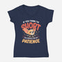 Short Patience-Womens-V-Neck-Tee-Popnotic