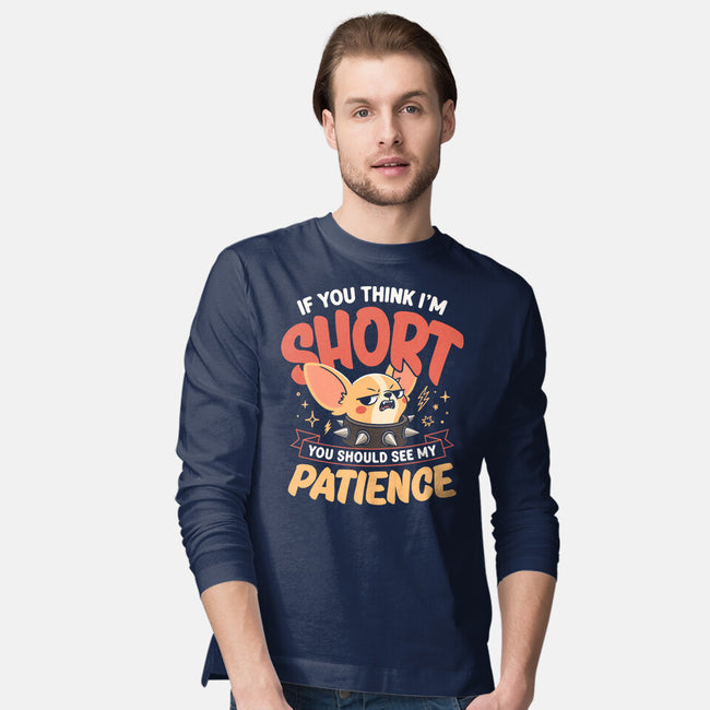 Short Patience-Mens-Long Sleeved-Tee-Popnotic