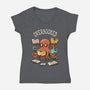 Octopus Overbooked-Womens-V-Neck-Tee-ducfrench
