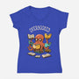Octopus Overbooked-Womens-V-Neck-Tee-ducfrench