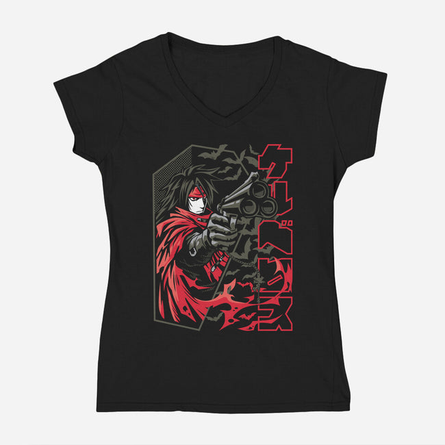 Lock N Load-Womens-V-Neck-Tee-arace
