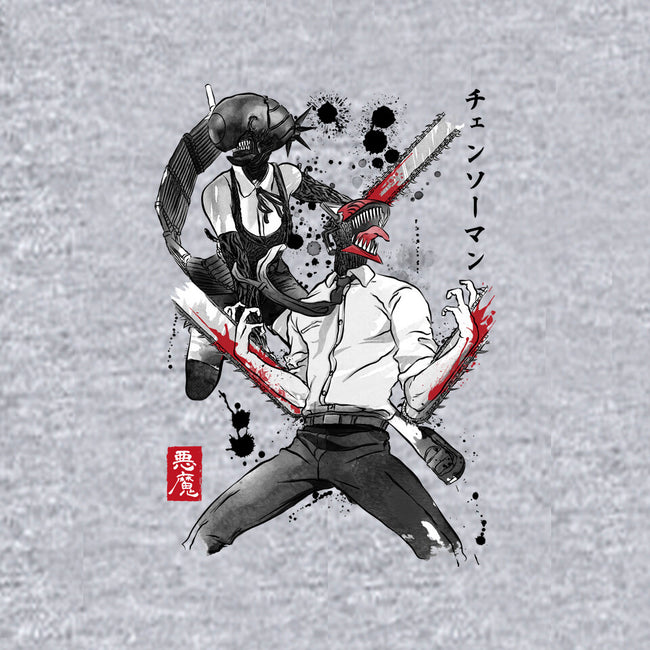 Chainsaw Man And The Bomb Girl-Baby-Basic-Tee-DrMonekers