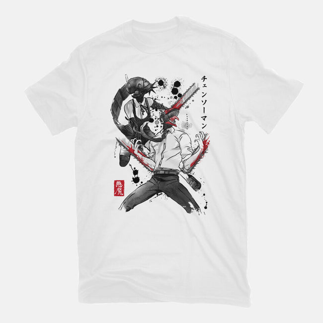 Chainsaw Man And The Bomb Girl-Youth-Basic-Tee-DrMonekers