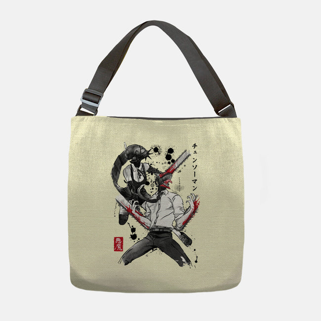 Chainsaw Man And The Bomb Girl-None-Adjustable Tote-Bag-DrMonekers