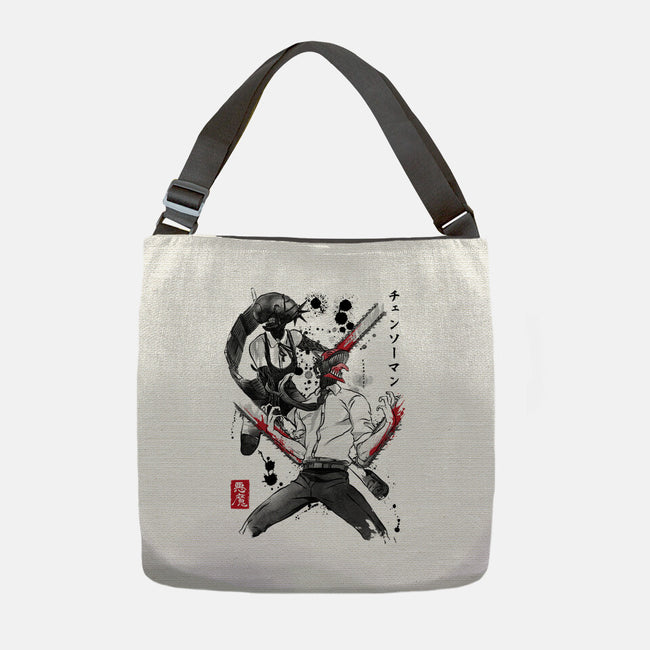 Chainsaw Man And The Bomb Girl-None-Adjustable Tote-Bag-DrMonekers