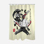 Chainsaw Man And The Bomb Girl-None-Polyester-Shower Curtain-DrMonekers