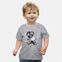 Chainsaw Man And The Bomb Girl-Baby-Basic-Tee-DrMonekers