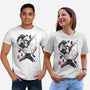 Chainsaw Man And The Bomb Girl-Unisex-Basic-Tee-DrMonekers