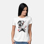 Chainsaw Man And The Bomb Girl-Womens-Basic-Tee-DrMonekers