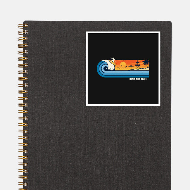 Ride The Swell-None-Glossy-Sticker-erion_designs