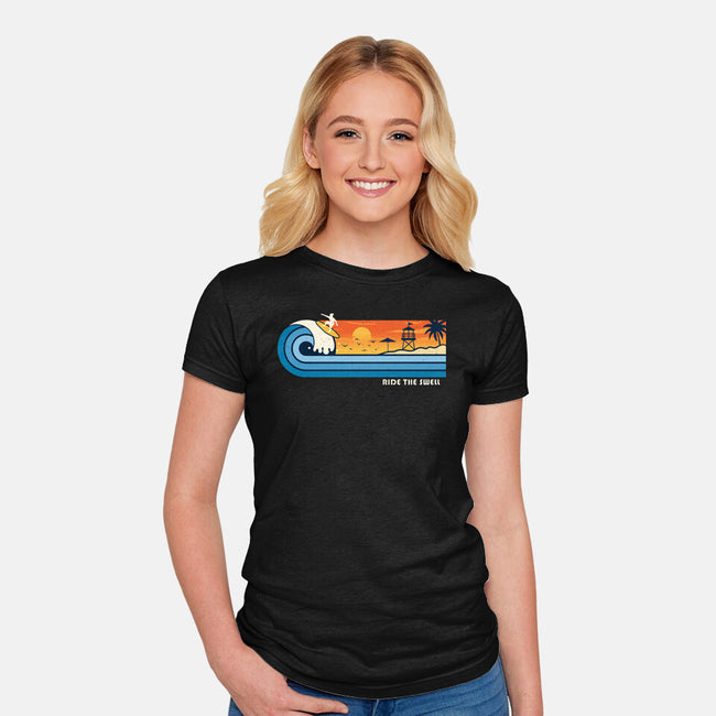Ride The Swell-Womens-Fitted-Tee-erion_designs