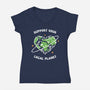Support Your Local Planet-Womens-V-Neck-Tee-XYZ Studio