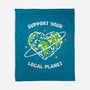 Support Your Local Planet-None-Fleece-Blanket-XYZ Studio