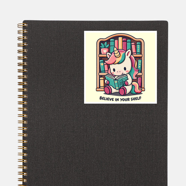 Believe In Your Bookshelf-None-Glossy-Sticker-Popnotic