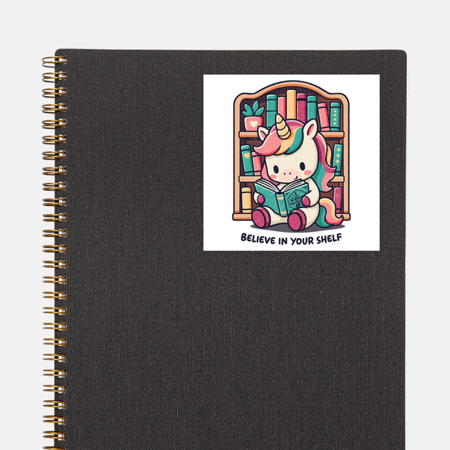 Believe In Your Bookshelf-None-Glossy-Sticker-Popnotic