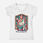 Believe In Your Bookshelf-Womens-V-Neck-Tee-Popnotic