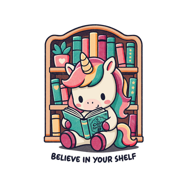 Believe In Your Bookshelf-Womens-V-Neck-Tee-Popnotic