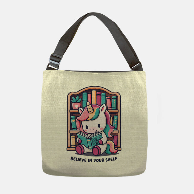 Believe In Your Bookshelf-None-Adjustable Tote-Bag-Popnotic