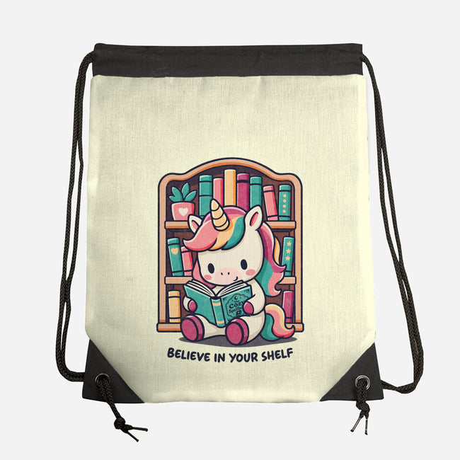 Believe In Your Bookshelf-None-Drawstring-Bag-Popnotic