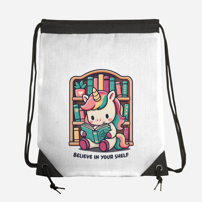 Believe In Your Bookshelf-None-Drawstring-Bag-Popnotic