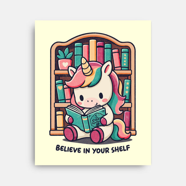 Believe In Your Bookshelf-None-Stretched-Canvas-Popnotic