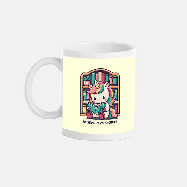 Believe In Your Bookshelf-None-Mug-Drinkware-Popnotic