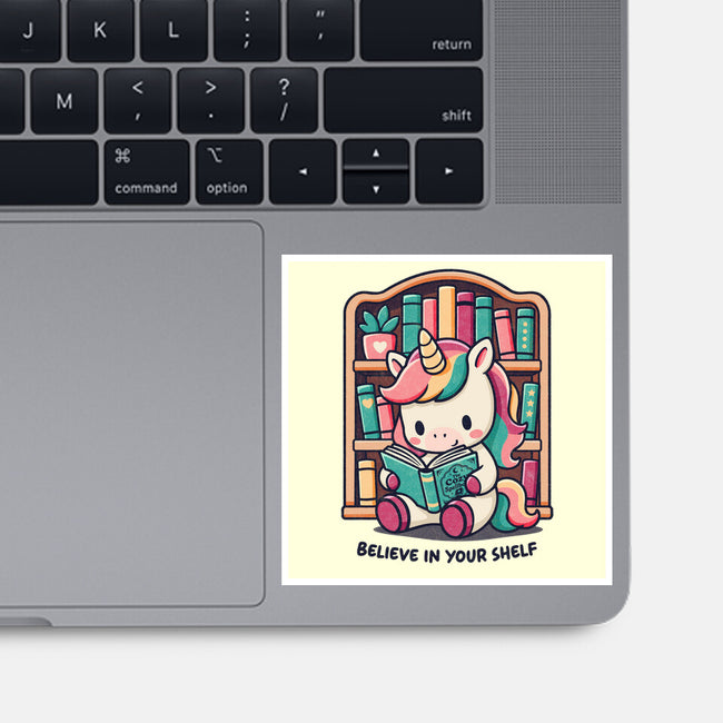 Believe In Your Bookshelf-None-Glossy-Sticker-Popnotic