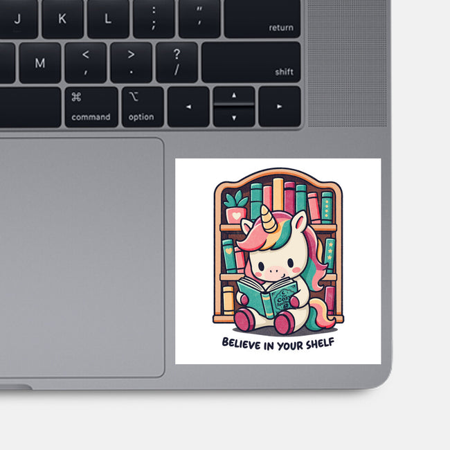 Believe In Your Bookshelf-None-Glossy-Sticker-Popnotic