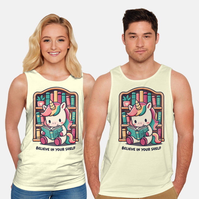 Believe In Your Bookshelf-Unisex-Basic-Tank-Popnotic