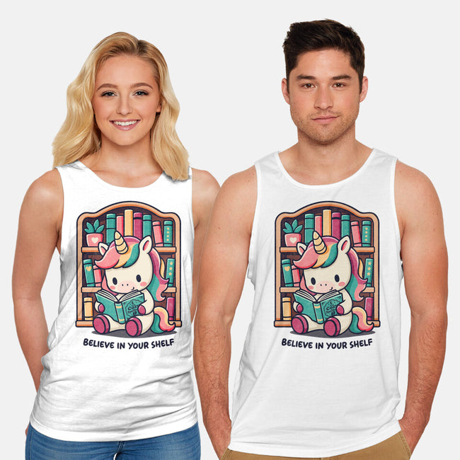 Believe In Your Bookshelf-Unisex-Basic-Tank-Popnotic