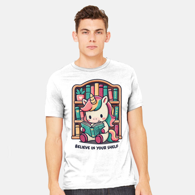 Believe In Your Bookshelf-Mens-Heavyweight-Tee-Popnotic