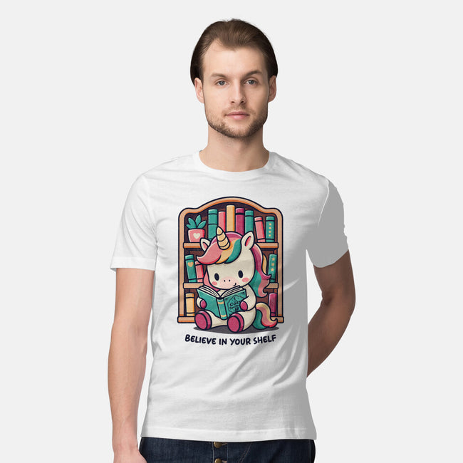 Believe In Your Bookshelf-Mens-Premium-Tee-Popnotic