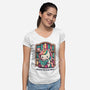 Believe In Your Bookshelf-Womens-V-Neck-Tee-Popnotic