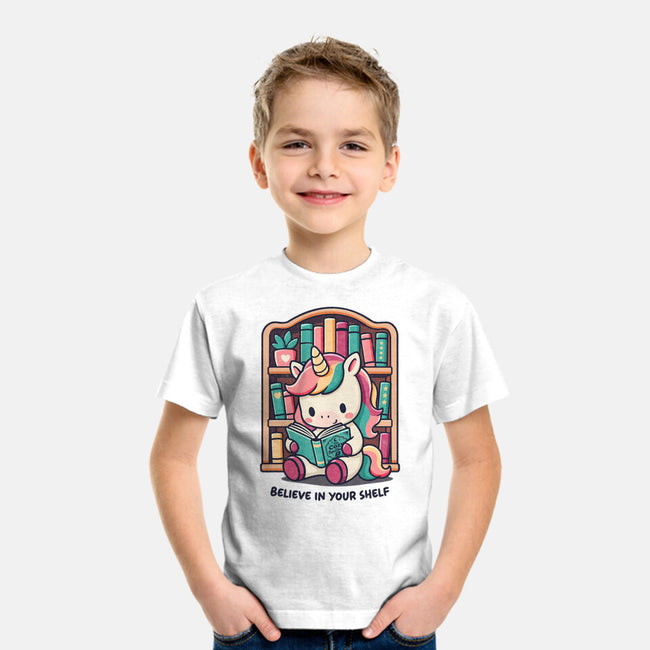 Believe In Your Bookshelf-Youth-Basic-Tee-Popnotic