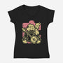 Bluegrass Punk Energy-Womens-V-Neck-Tee-Henrique Torres