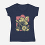 Bluegrass Punk Energy-Womens-V-Neck-Tee-Henrique Torres