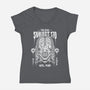 Subject 170-Womens-V-Neck-Tee-Alundrart