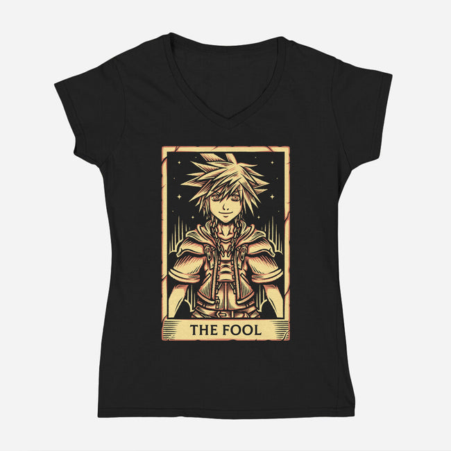 Sora Tarot Card-Womens-V-Neck-Tee-Alundrart
