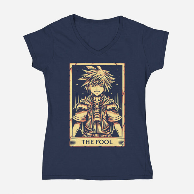 Sora Tarot Card-Womens-V-Neck-Tee-Alundrart
