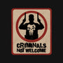 Criminals Not Welcome-Womens-V-Neck-Tee-spoilerinc