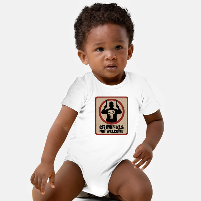 Criminals Not Welcome-Baby-Basic-Onesie-spoilerinc