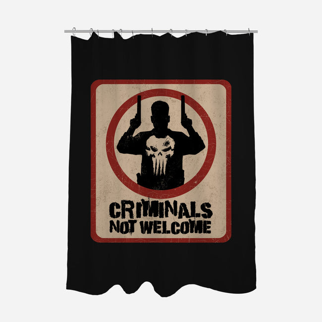 Criminals Not Welcome-None-Polyester-Shower Curtain-spoilerinc