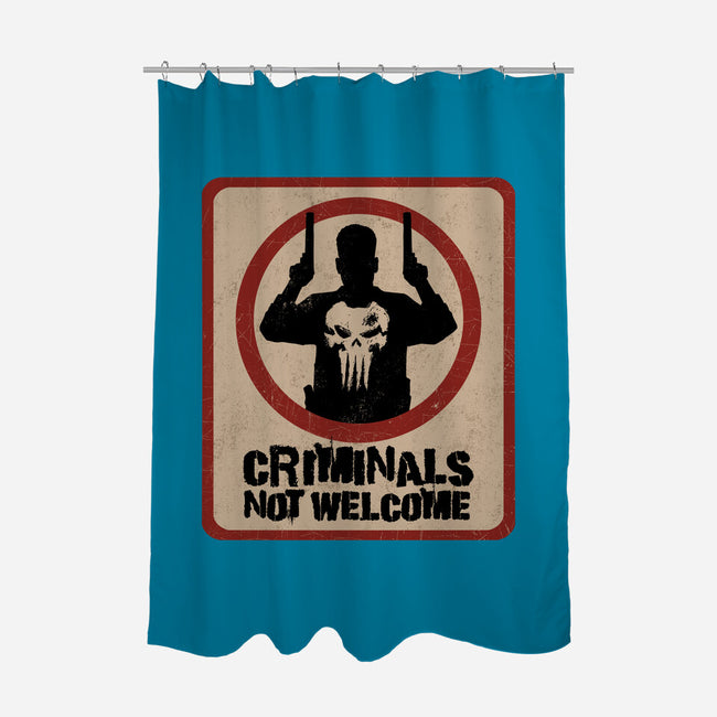 Criminals Not Welcome-None-Polyester-Shower Curtain-spoilerinc