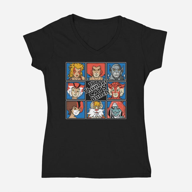 Thundercats Bunch-Womens-V-Neck-Tee-turborat14