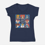 Thundercats Bunch-Womens-V-Neck-Tee-turborat14