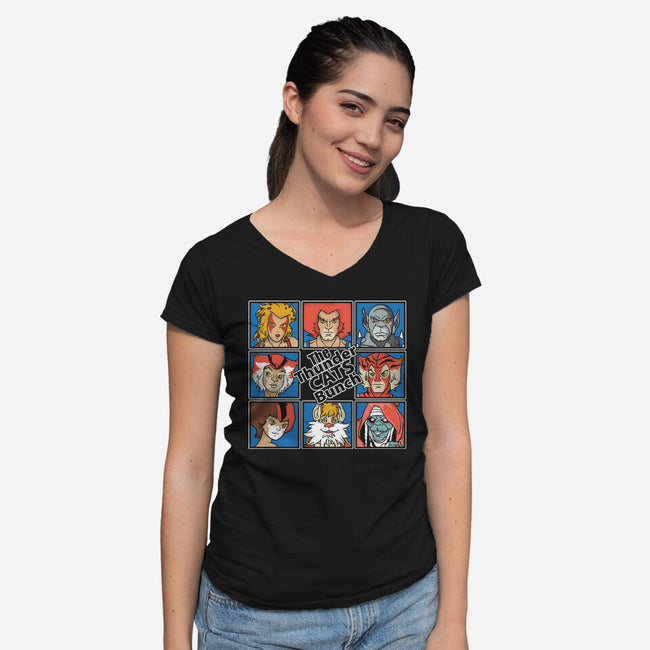Thundercats Bunch-Womens-V-Neck-Tee-turborat14
