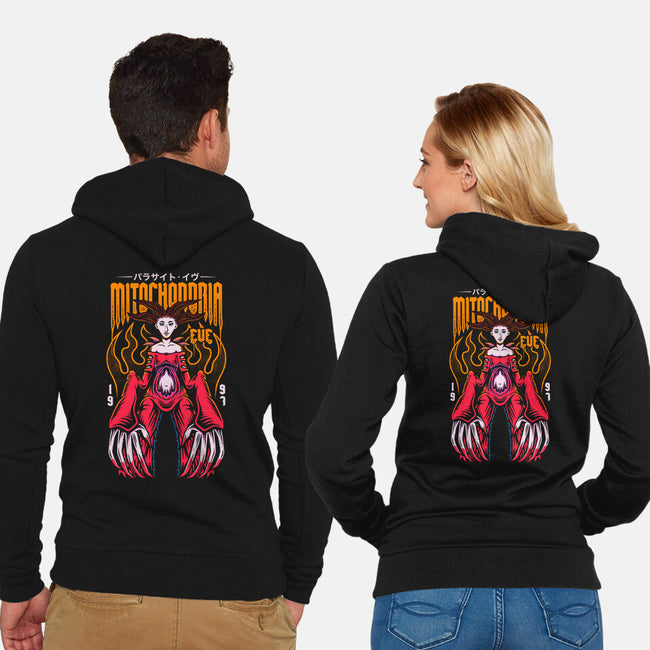 Mitochondria Eve-Unisex-Zip-Up-Sweatshirt-Alundrart