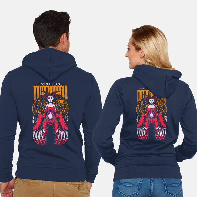 Mitochondria Eve-Unisex-Zip-Up-Sweatshirt-Alundrart